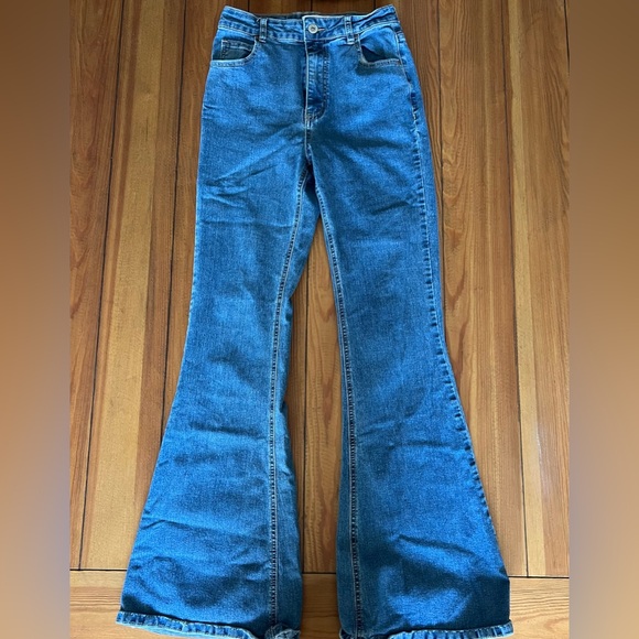 Cotton On Denim - Cotton On Blue Flare Wide Leg Jeans